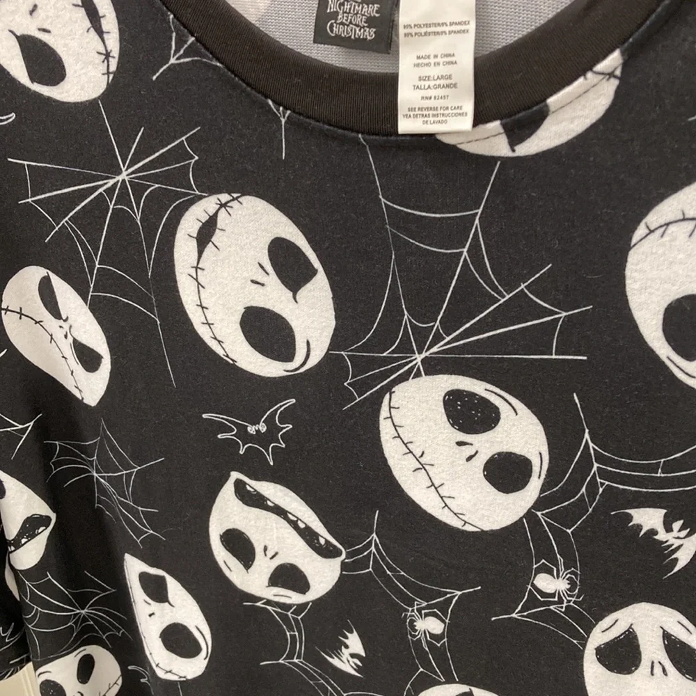NEW. JACK SKELLINGTON WOMEN'S MEDIUM THE NIGHTMARE BEFORE CHRISTMAS NIGHTGOWN - Picture 5 of 11